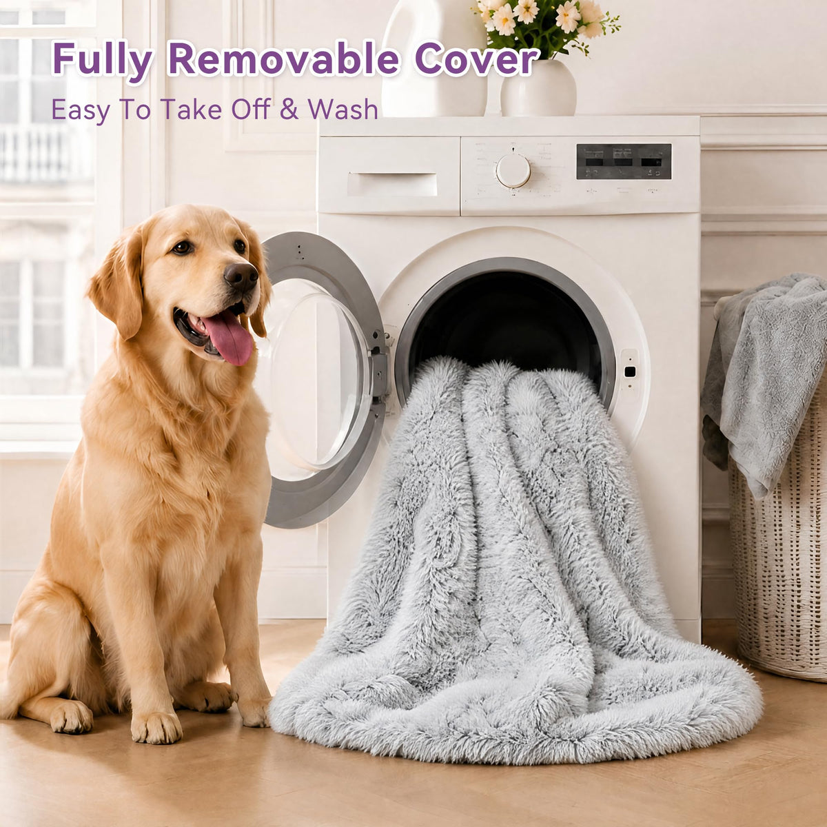 Grey Human Dog Bed 71''x45''x12'' L36146
