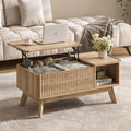 Lift Top Fluted Hidden Storage Coffee Table Y23293
