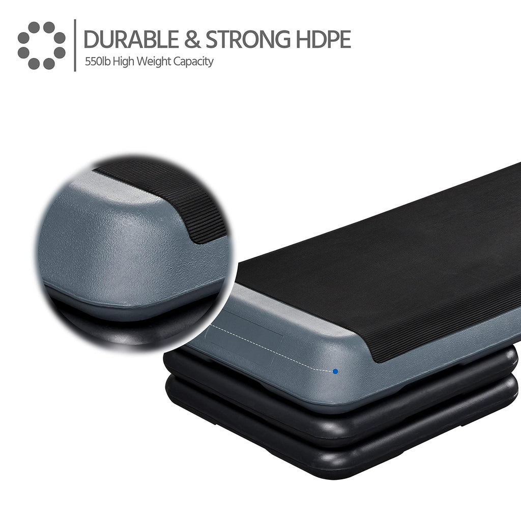 43in 3-Level Adjustable Aerobic Step Platform D9001