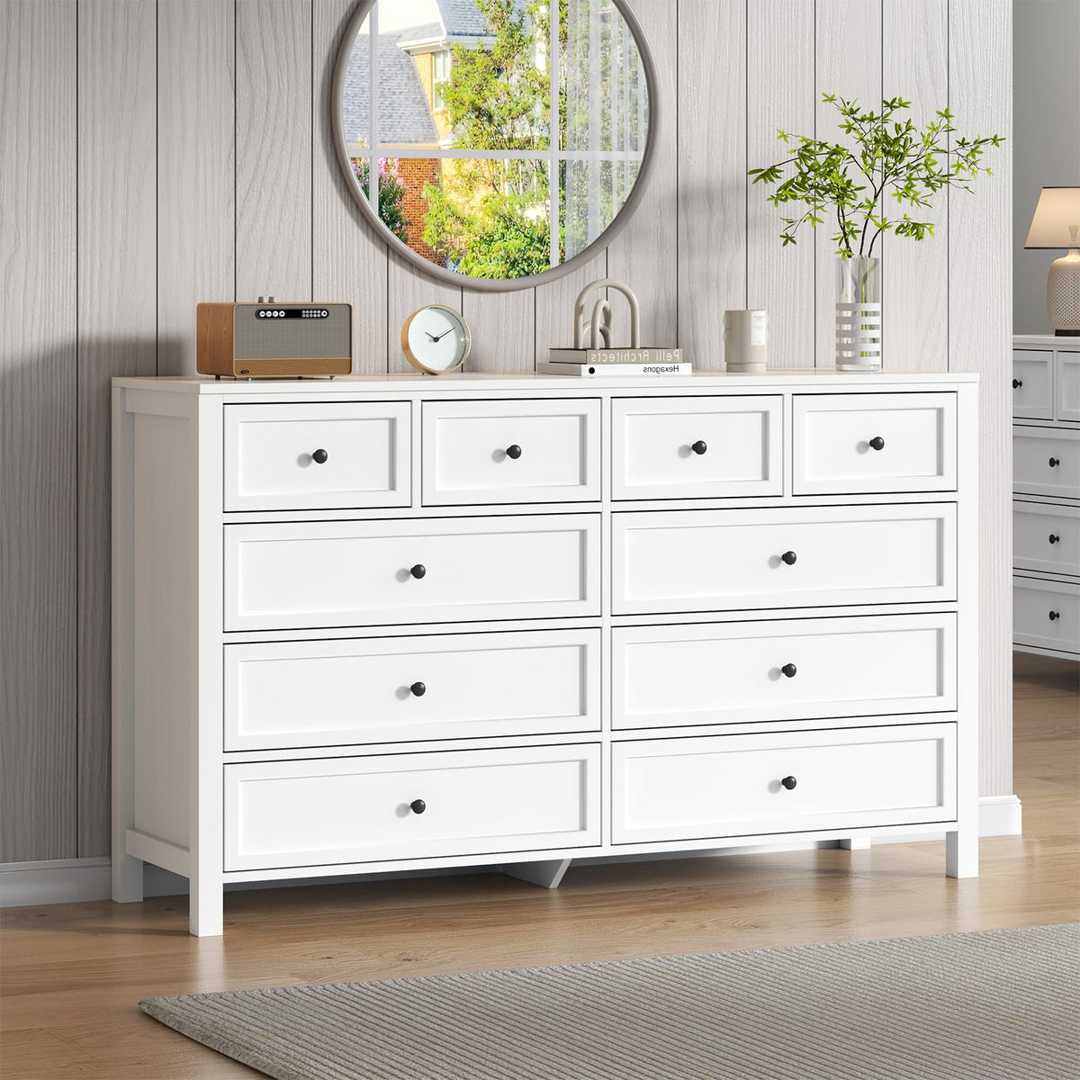 White 10 Drawers Dresser Y767011