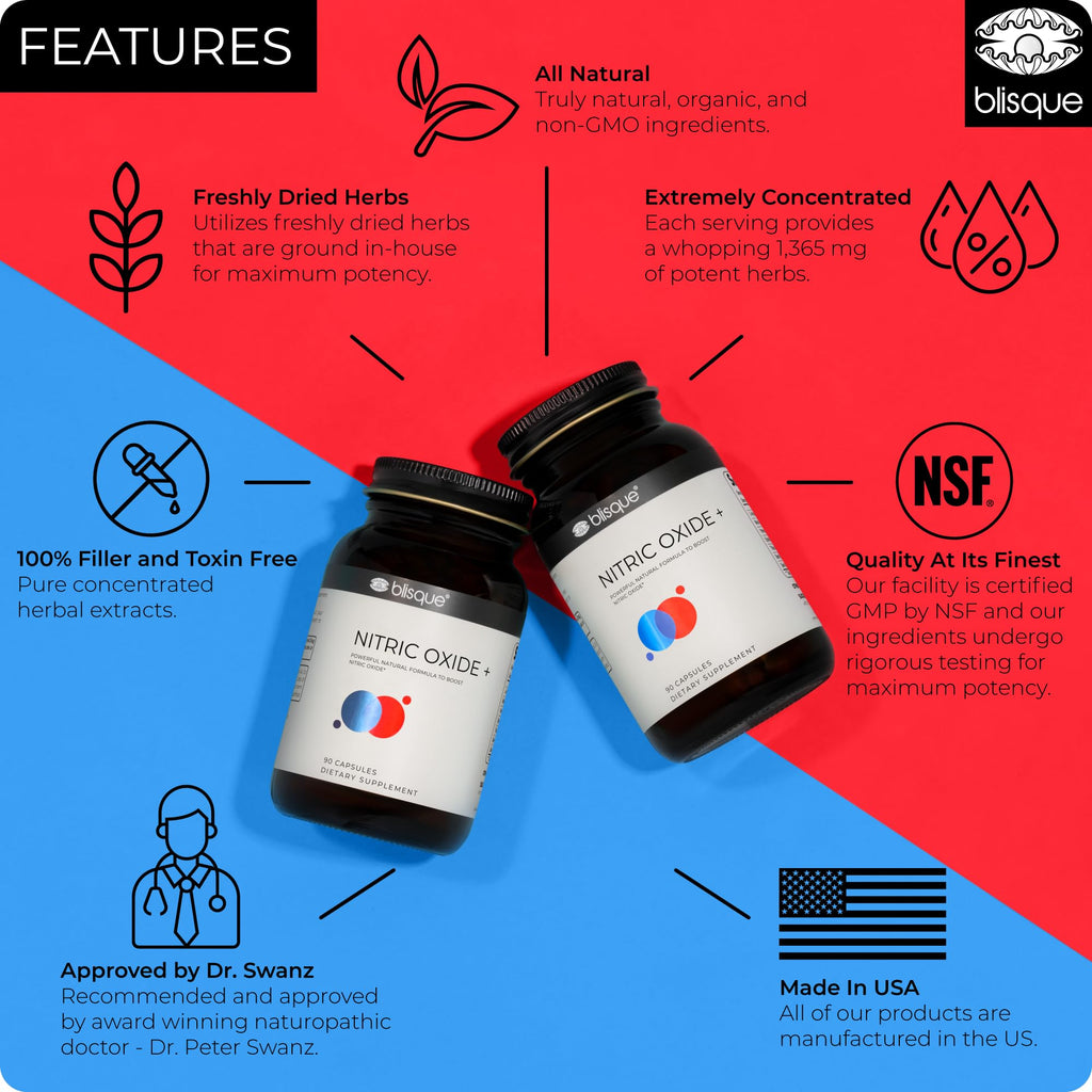 90 Capsules Vegan Non-GMO Nitric Oxide Booster Supplement with L-Arginine, Cayenne Fruit, and Beet Root J49417
