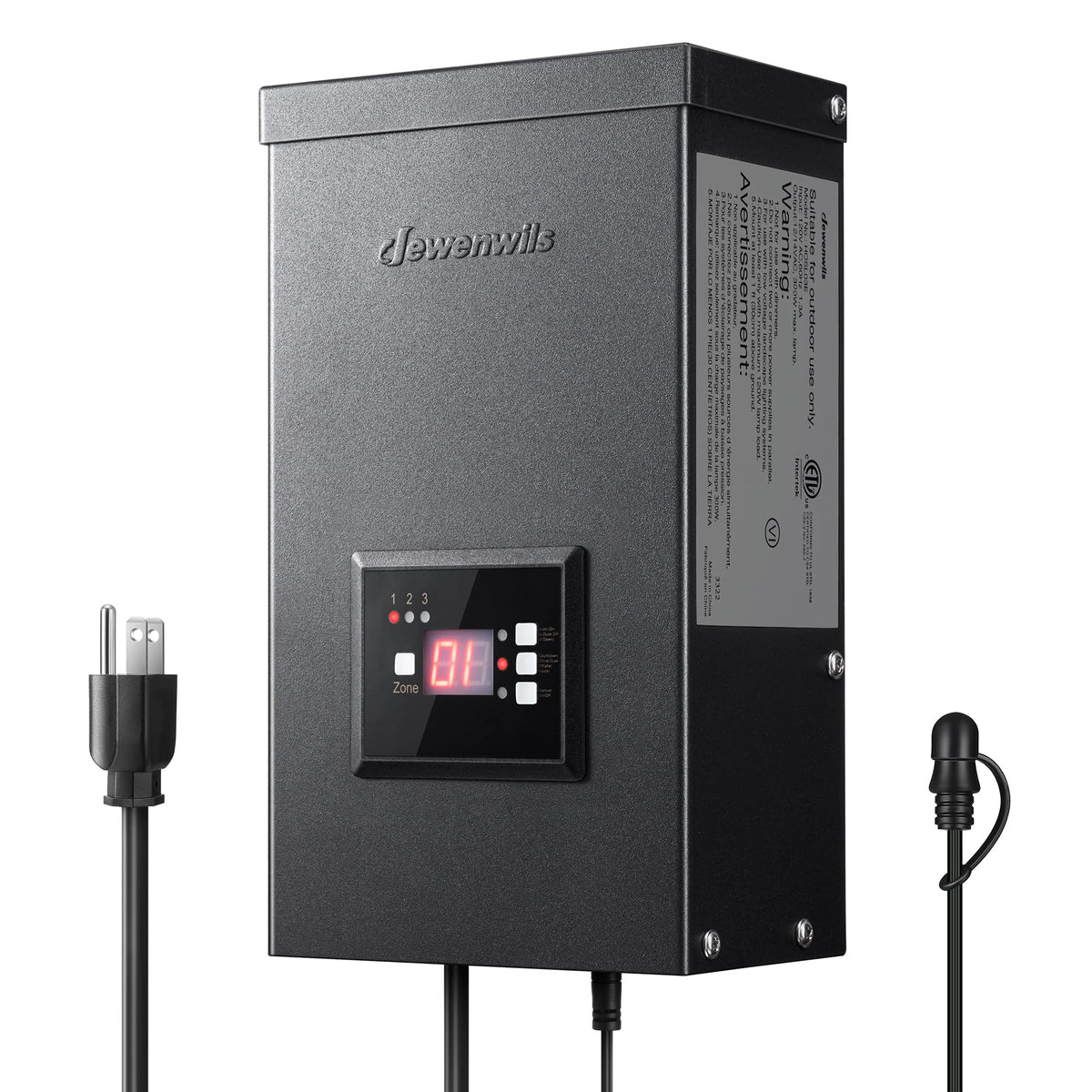 200W Low Voltage Landscape Transformer with Timer and Photocell Sensor Q217