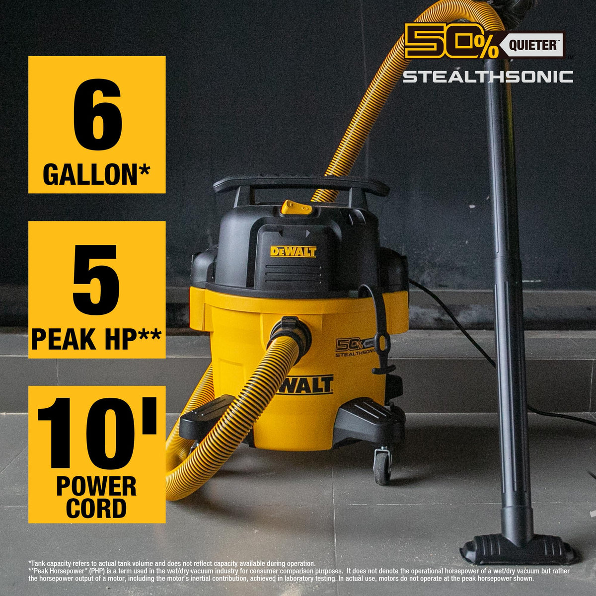 6 Gal 5 HP Quiet Wet and Dry Shop Vacuum R4202