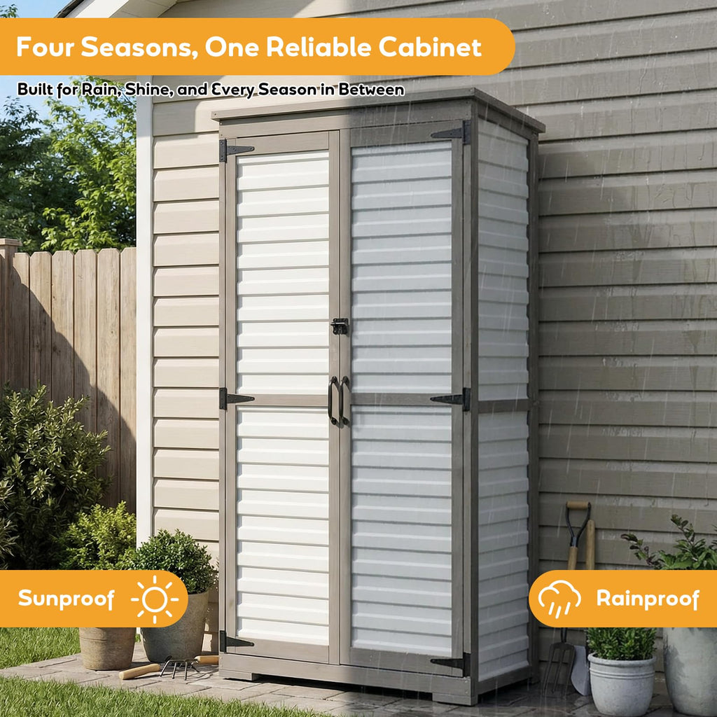Outdoor Storage Cabinet with Adjustable Shelves E607