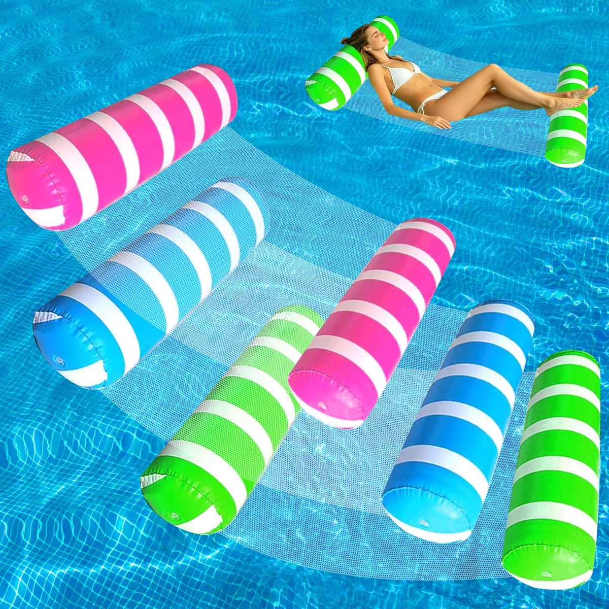 3 Pack Inflatable Pool Floats Hammock R61185