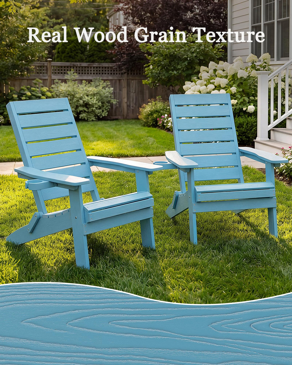 Blue Adirondack Chair Set of 2 P447