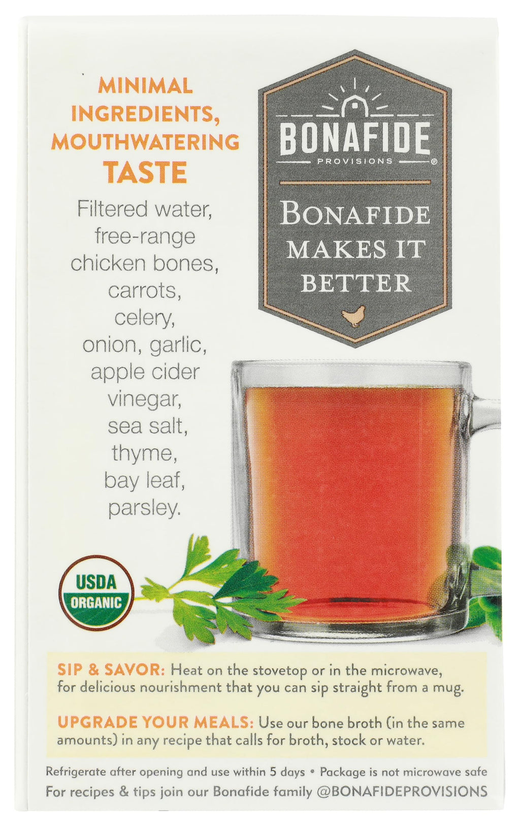 Organic Chicken Bone Broth 16.9 Ounce X926