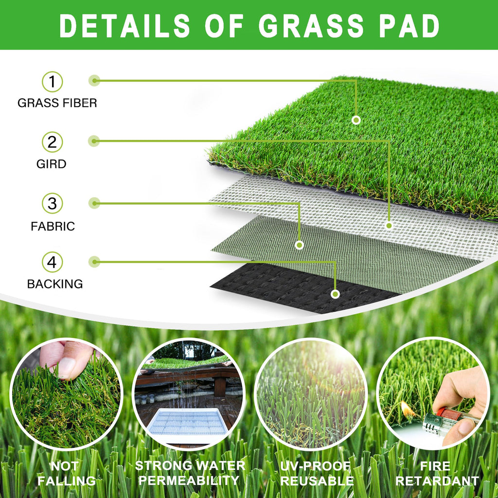 Indoor Fake Grass Pad with Tray N20057