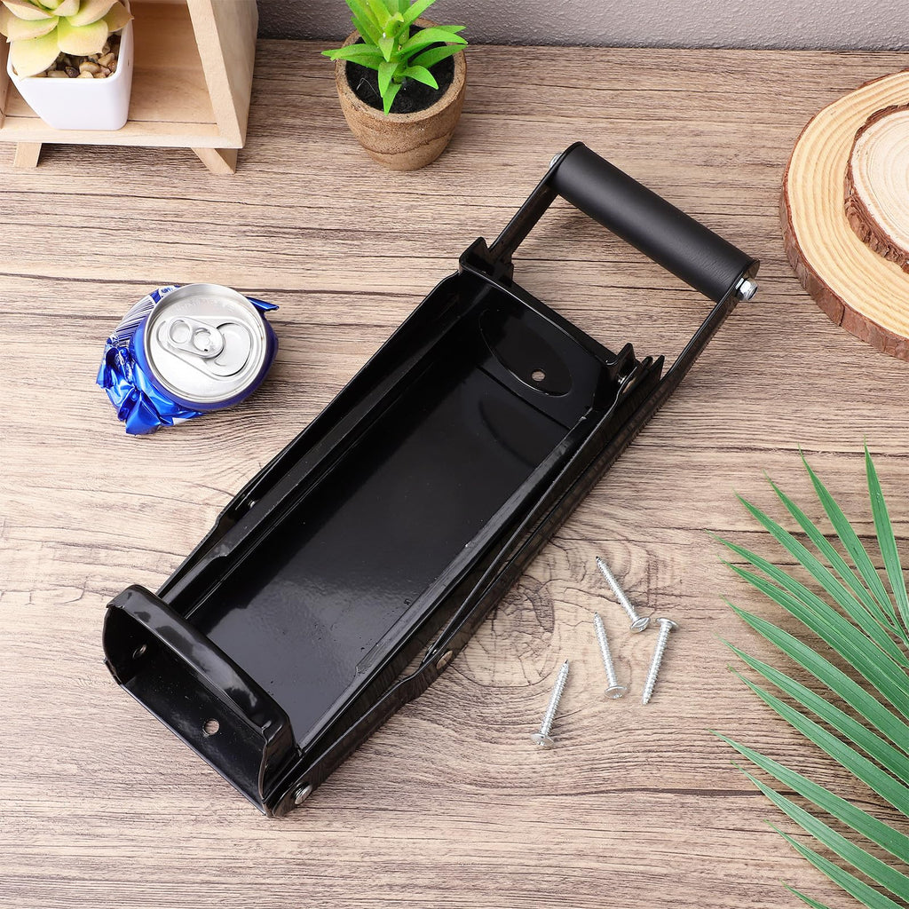 Black Wall Mounted Can Crusher with Bottle Opener V706