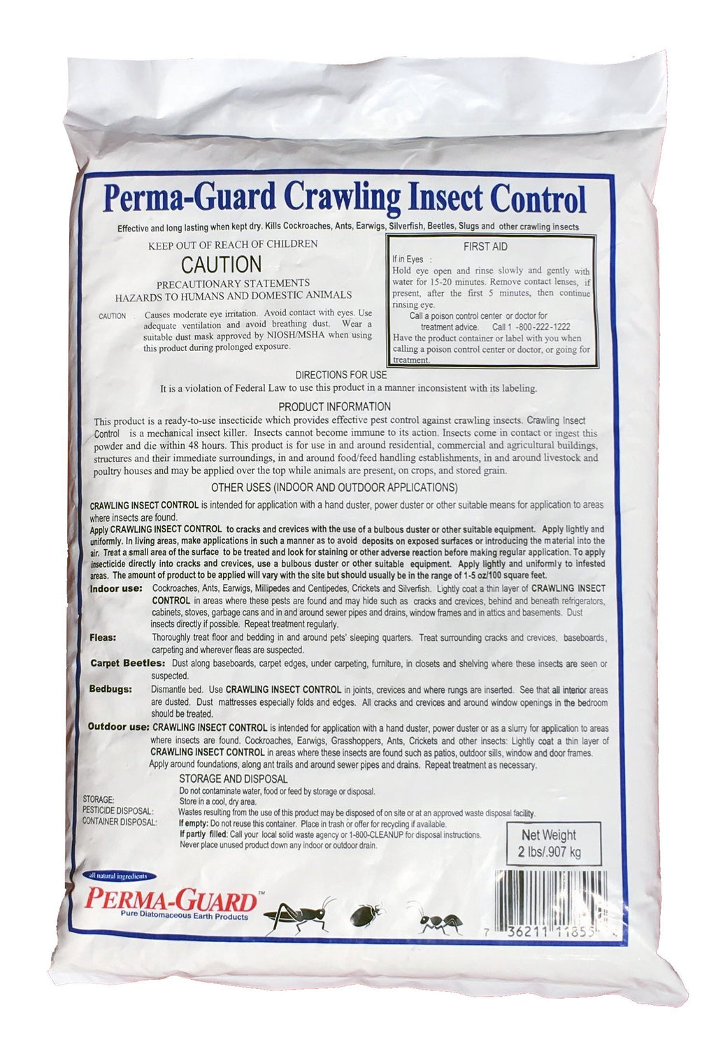 Diatomaceous Earth Powder 2 Pound Bag V1582