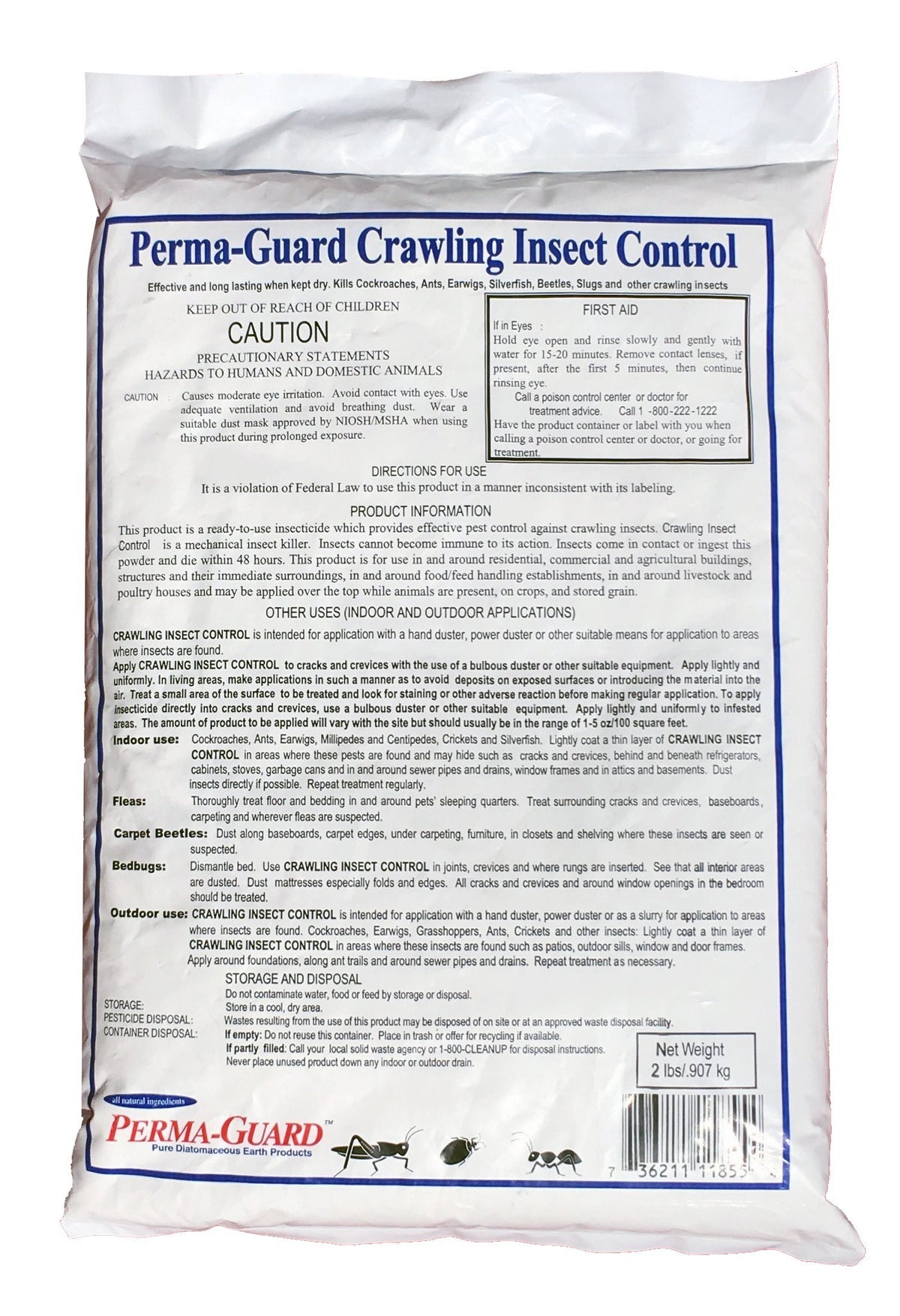 Diatomaceous Earth Powder 2 Pound Bag V1582