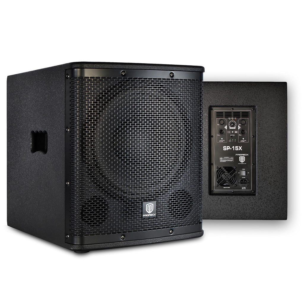 Powered 15 inch PA DJ Subwoofer with Class-D Amplifier, Black V701722